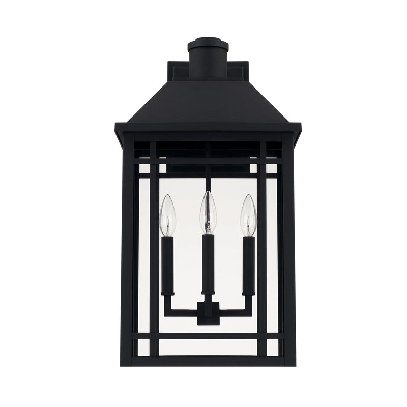 Capital Lighting 927131BK Braden Three Light Outdoor Wall Lantern, Black Main Image.jpg