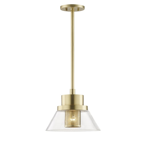 Hudson Valley 4031-AGB Paoli One Light Pendant, Aged Brass Main Image.jpg