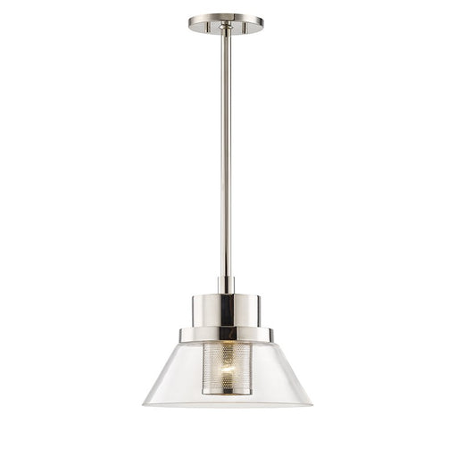 Hudson Valley 4031-PN Paoli One Light Pendant, Polished Nickel Main Image.jpg