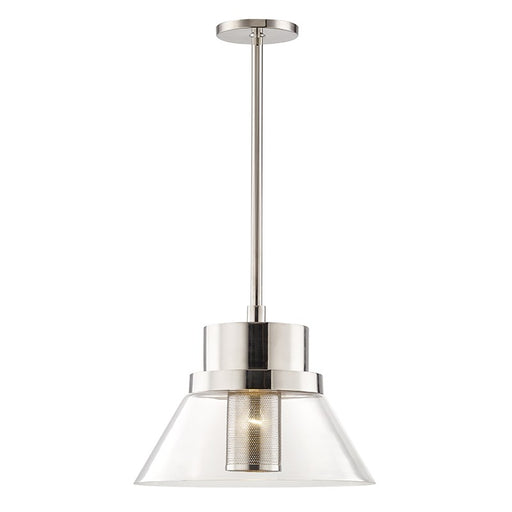 Hudson Valley 4032-PN Paoli One Light Pendant, Polished Nickel Main Image.jpg