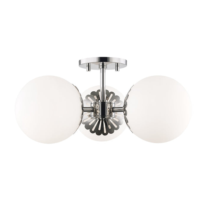 Mitzi H193603-PN Paige Three Light Semi Flush Mount, Polished Nickel Main Image.jpg