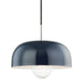 Mitzi H199701L-PN/NVY Avery One Light Pendant, Polished Nickel/Navy Main Image.jpg