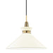 Mitzi H251701L-AGB/CR Kiki One Light Pendant, Aged Brass/Cream Main Image.jpg