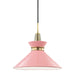 Mitzi H251701S-AGB/PK Kiki One Light Pendant, Aged Brass/Pink Main Image.jpg