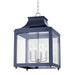 Mitzi H259704L-PN/NVY Leigh Four Light Pendant, Polished Nickel/Navy Main Image.jpg