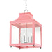 Mitzi H259704L-PN/PK Leigh Four Light Pendant, Polished Nickel/Pink Main Image.jpg