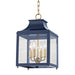 Mitzi H259704S-AGB/NVY Leigh Four Light Pendant, Aged Brass/Navy Main Image.jpg