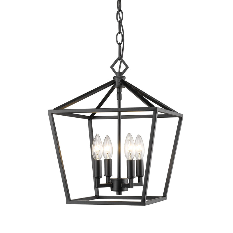 Millennium 3234-MB Four Light Pendant, Matte Black Main Image.jpg