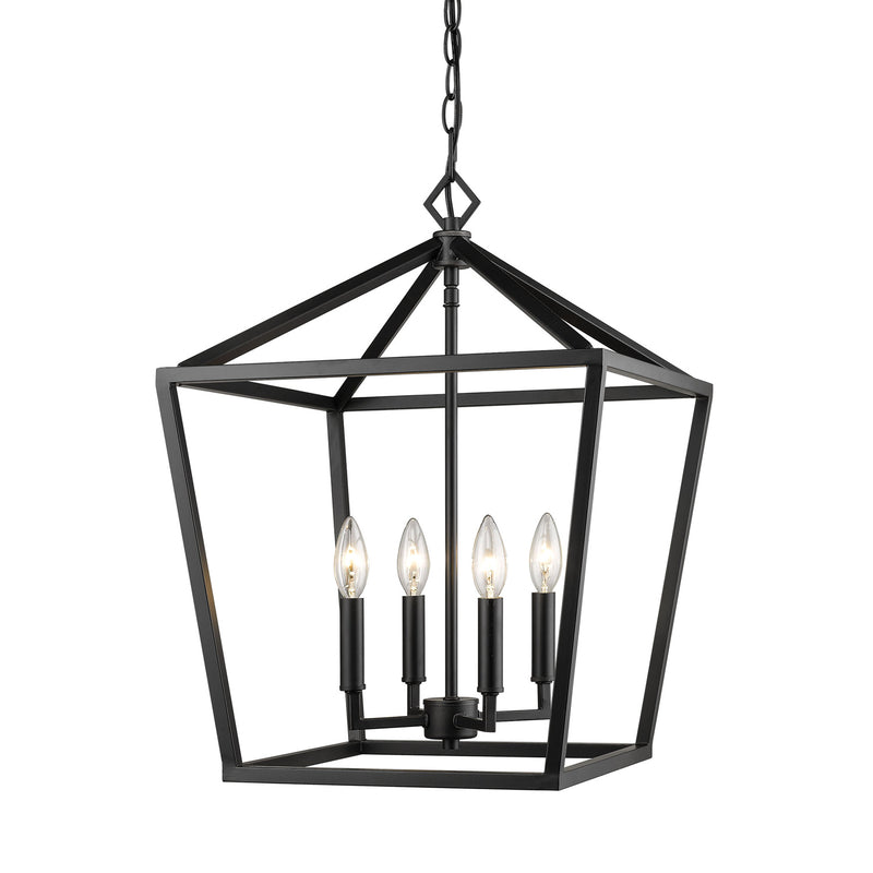 Millennium 3244-MB Four Light Pendant, Matte Black Main Image.jpg