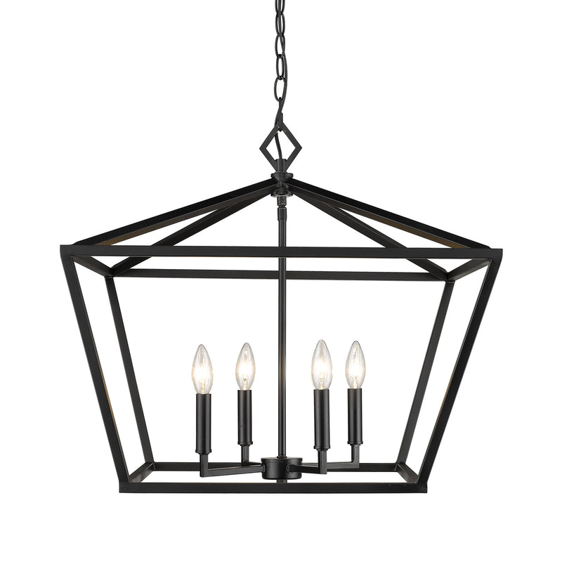 Millennium 3294-MB Four Light Pendant, Matte Black Main Image.jpg