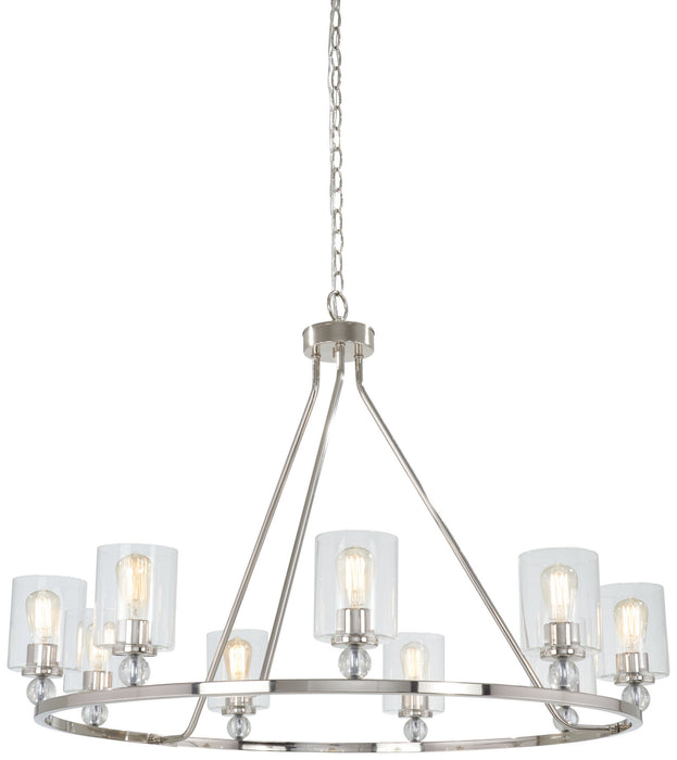 Minka-Lavery 3087-613 Studio 5 Nine Light Chandelier, Polished Nickel Main Image.jpg