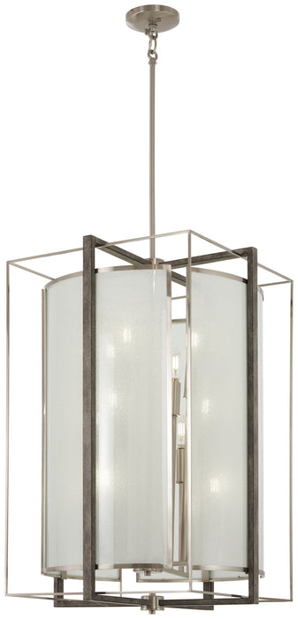 Minka-Lavery 3569-098 Tyson'S Gate 12 Light Pendant, Brushed Nickel W/Shale Wood Main Image.jpg