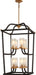 Minka-Lavery 4518-100 Posh Horizon Eight Light Pendant, Sand Coal W/Gold Leaf Main Image.jpg