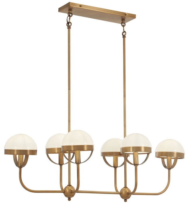 Minka-Lavery 4596-575 Tannehill Six Light Island Pendant, Antique Noble Brass Main Image.jpg