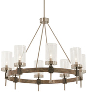 Minka-Lavery 4638-106 Bridlewood Eight Light Chandelier, Stone Grey W/Brushed Nickel Main Image.jpg