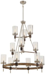Minka-Lavery 4641-106 Bridlewood 12 Light Chandelier, Stone Grey W/Brushed Nickel Main Image.jpg