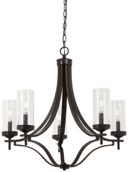 Minka-Lavery 4655-579 Elyton Five Light Chandelier, Downton Bronze With Gold Highlights Main Image.jpg