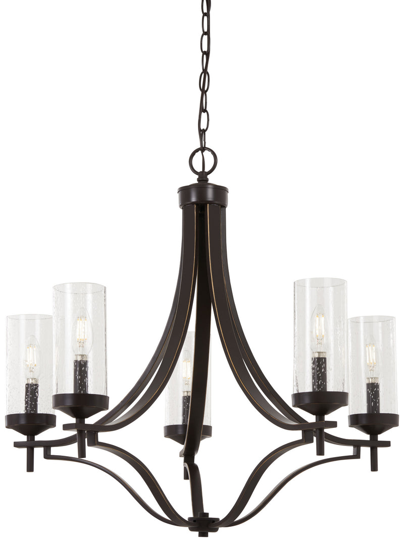 Minka-Lavery 4655-579 Elyton Five Light Chandelier, Downton Bronze With Gold Highlights Main Image.jpg