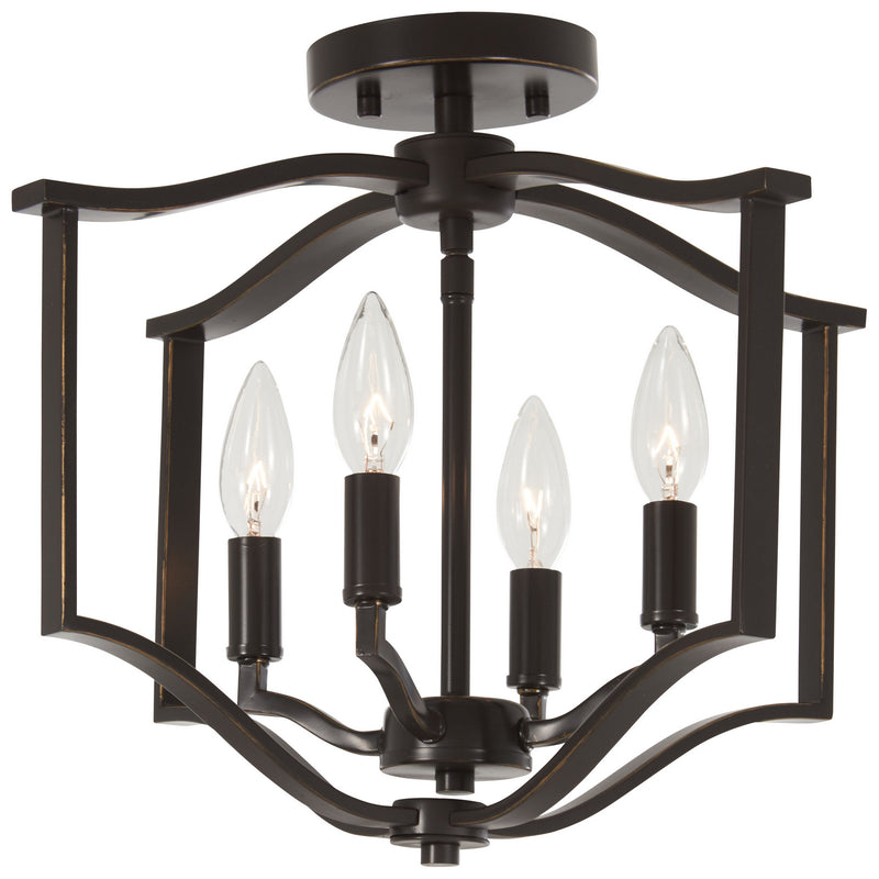 Minka-Lavery 4656-579 Elyton Four Light Semi Flush Mount, Downton Bronze With Gold Highlights Main Image.jpg