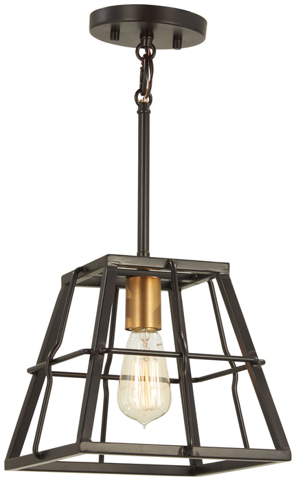 Minka-Lavery 4761-416 Keeley Calle One Light Mini Pendant, Painted Bronze W/Natural Brush Main Image.jpg