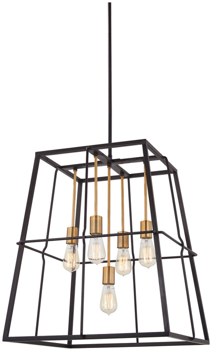 Minka-Lavery 4765-416 Keeley Calle Five Light Pendant, Painted Bronze W/Natural Brush Alternate Image.jpg