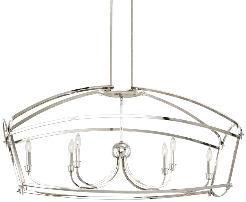 Minka-Lavery 4776-613 Jupiter'S Canopy Six Light Island Pendant, Polished Nickel Main Image.jpg