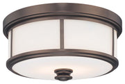 Minka-Lavery 6368-281 Three Light Flush Mount, Harvard Court Bronze (Plated) Main Image.jpg