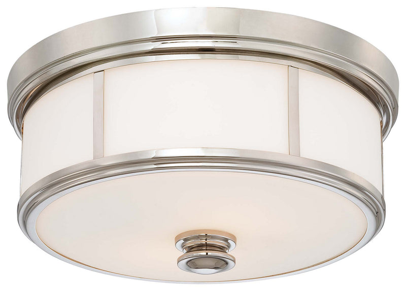 Minka-Lavery 6368-613 Three Light Flush Mount, Polished Nickel Main Image.jpg
