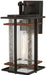 Minka-Lavery 72492-68 San Marcos One Light Outdoor Wall Mount, Coal W/Antique Copper Accents Main Image.jpg