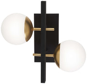 George Kovacs P1351-618 Alluria Two Light Wall Mount, Weathered Black W/Autumn Gold Main Image.jpg