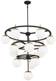 George Kovacs P1359-618 Alluria 16 Light Chandelier, Weathered Black W/Autumn Gold Main Image.jpg