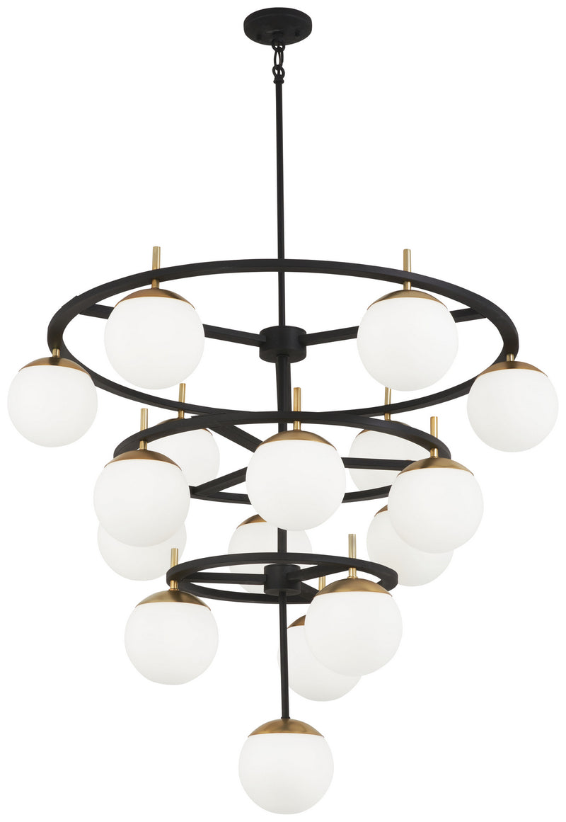 George Kovacs P1359-618 Alluria 16 Light Chandelier, Weathered Black W/Autumn Gold Main Image.jpg
