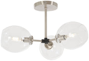 George Kovacs P1363-619 Nexpo Three Light Semi Flush Mount, Brushed Nickel W/Black Accents Main Image.jpg
