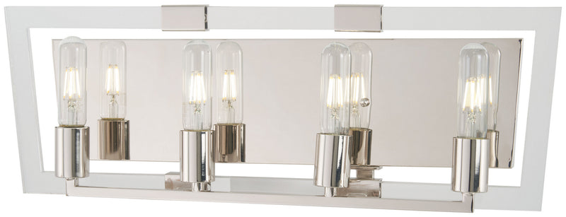 George Kovacs P1374-613 Crystal Chrome Four Light Bath, Polished Nickel Main Image.jpg