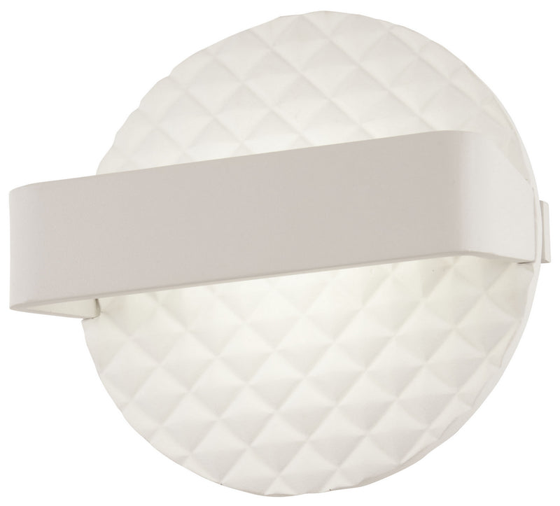 George Kovacs P1773-044B-L Quilted LED Wall Sconce, Matte White Main Image.jpg