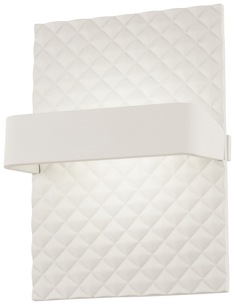 George Kovacs P1774-044B-L Quilted LED Wall Sconce, Matte White Main Image.jpg
