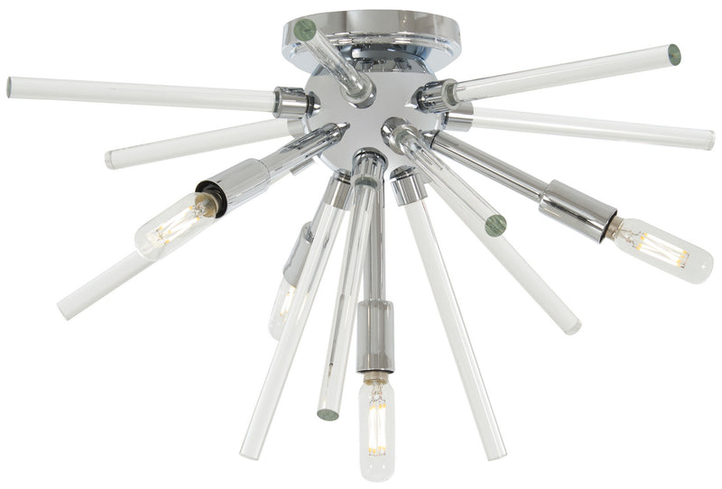 George Kovacs P1799-077 Spiked Four Light Flush Mount, Chrome Main Image.jpg