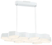 George Kovacs P8219-044B-L Hexacomb LED Pendant, Matte White Main Image.jpg