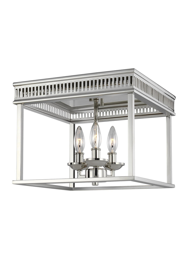 Visual Comfort Studio FM521PN Woodruff Three Light Flush Mount, Polished Nickel Main Image.jpg