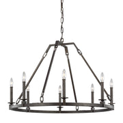 Visual Comfort Studio F3214/8SMS Landen Eight Light Chandelier, Smith Steel Alternate Image.jpg