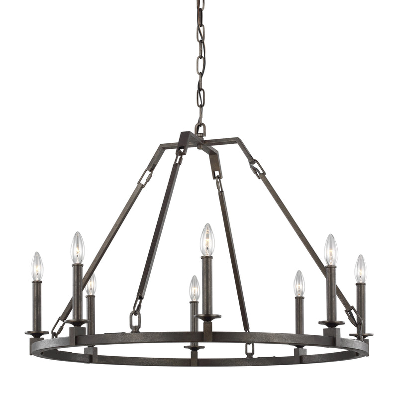 Visual Comfort Studio F3214/8SMS Landen Eight Light Chandelier, Smith Steel Alternate Image.jpg
