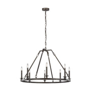 Visual Comfort Studio F3214/8SMS Landen Eight Light Chandelier, Smith Steel Main Image.jpg