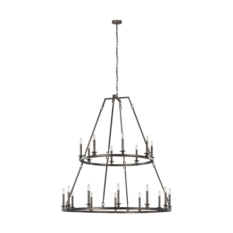 Visual Comfort Studio F3217/20SMS Landen 20 Light Chandelier, Smith Steel Main Image.jpg