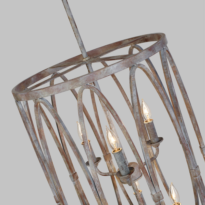 Visual Comfort Studio F3223/6DA Patrice Six Light Hanging Shade, Deep Abyss Alternate Image 2.jpg