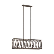 Visual Comfort Studio F3224/6DA Patrice Six Light Linear Chandelier, Deep Abyss Main Image.jpg