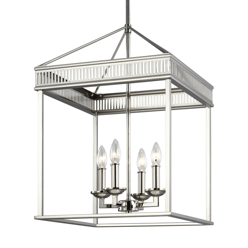 Visual Comfort Studio F3275/4PN Woodruff Four Light Lantern, Polished Nickel Alternate Image.jpg