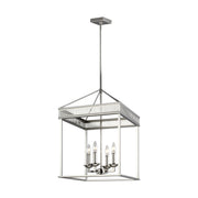 Visual Comfort Studio F3275/4PN Woodruff Four Light Lantern, Polished Nickel Main Image.jpg