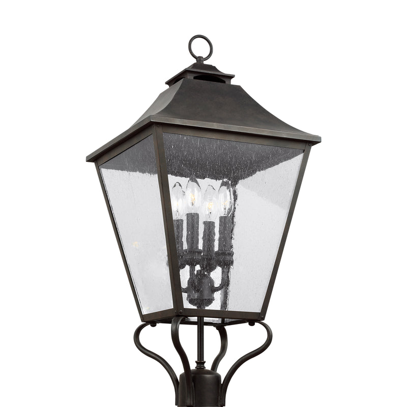 Visual Comfort Studio OL14407SBL Galena Four Light Post Lantern, Sable Main Image.jpg