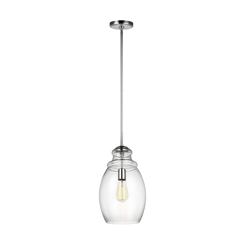 Generation Lighting P1484CH Marino One Light Pendant, Chrome Main Image.jpg