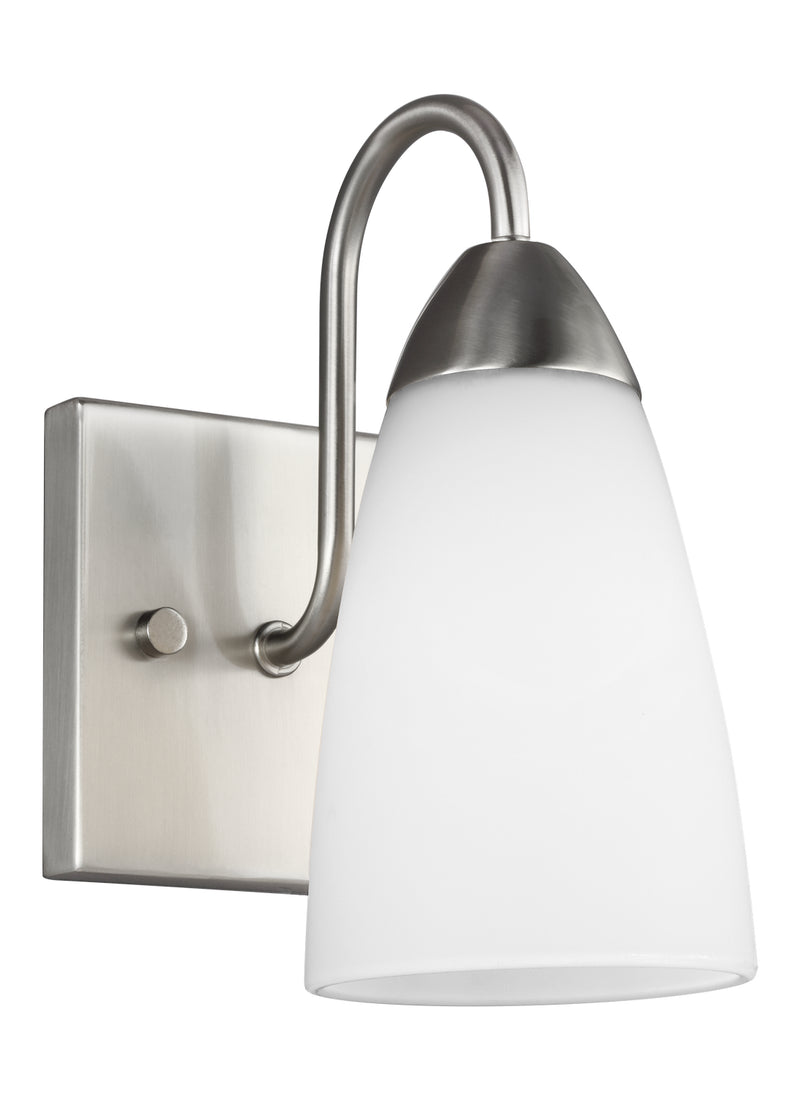 Generation Lighting 4120201-962 Seville One Light Wall / Bath Sconce, Brushed Nickel Main Image.jpg